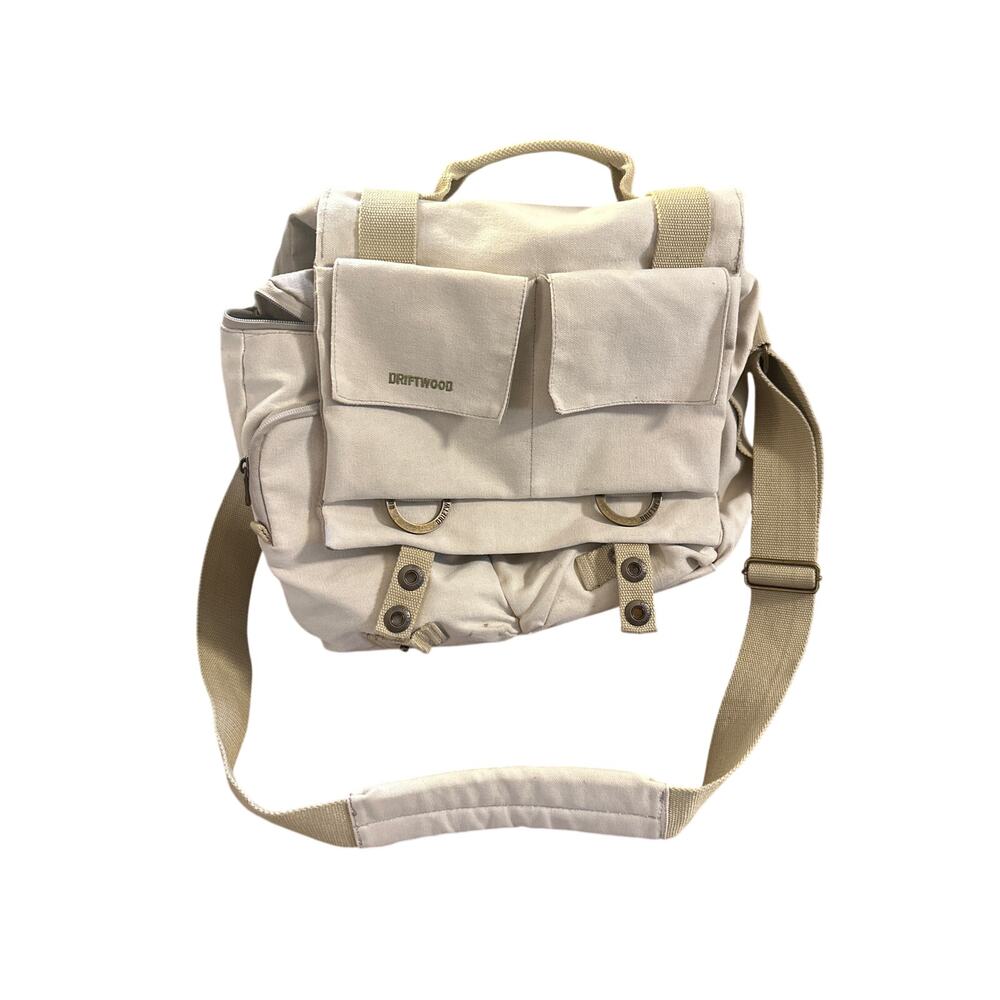 Driftwood Crossbody Messenger Bag Travel Carry-On Khaki Canvas Camera Photograph